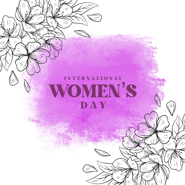 Floral background for International women's day