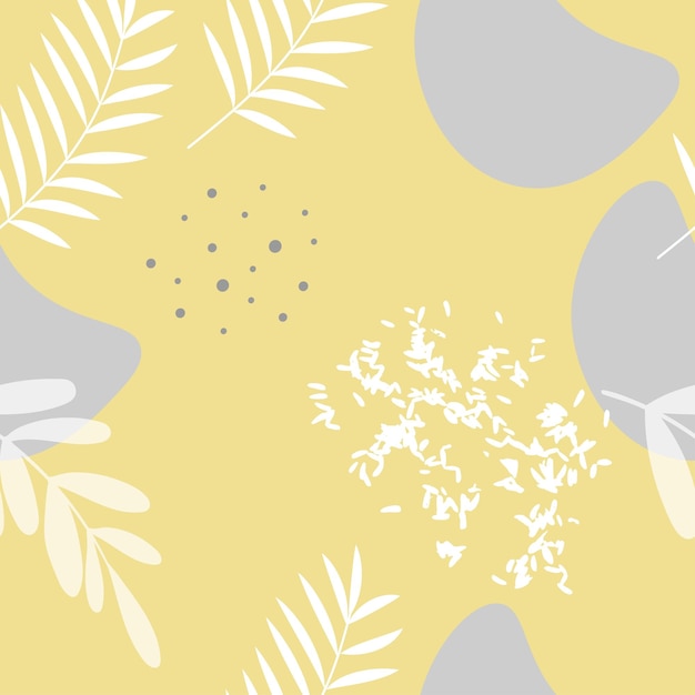 Floral background Seamless vector pattern with hand drawn flowers