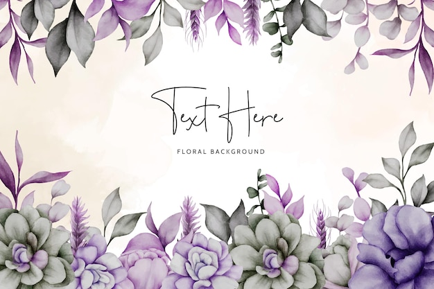 Floral background template with beautiful flower