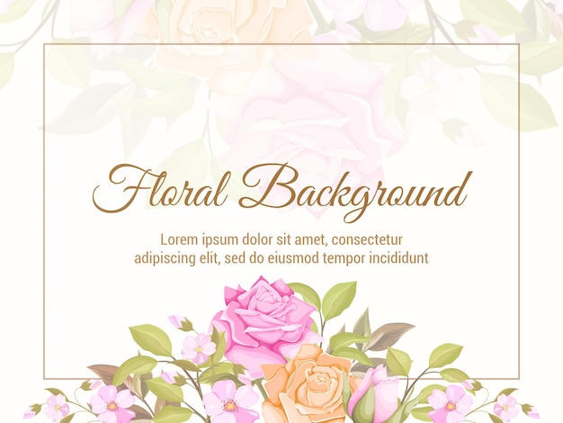 Floral background template