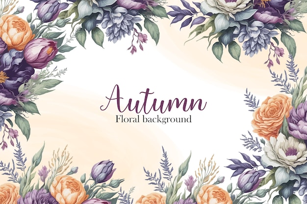 Floral background with autumn nature