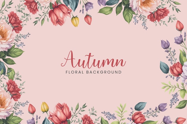 Floral background with autumn nature