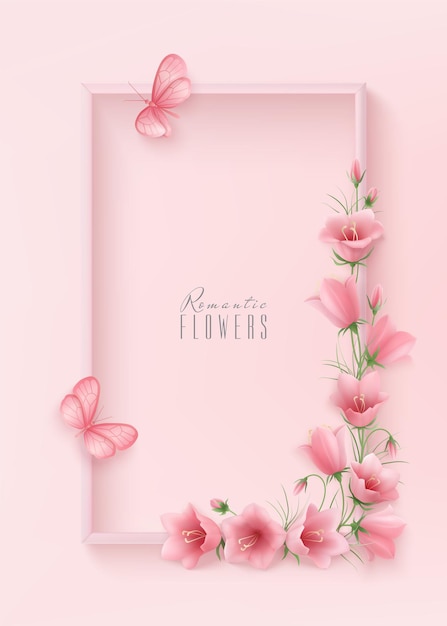 Floral background with bell flowers