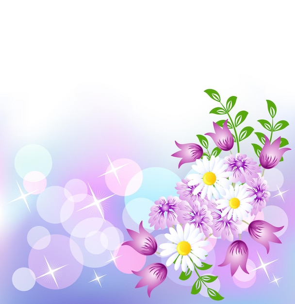 Floral background with boke