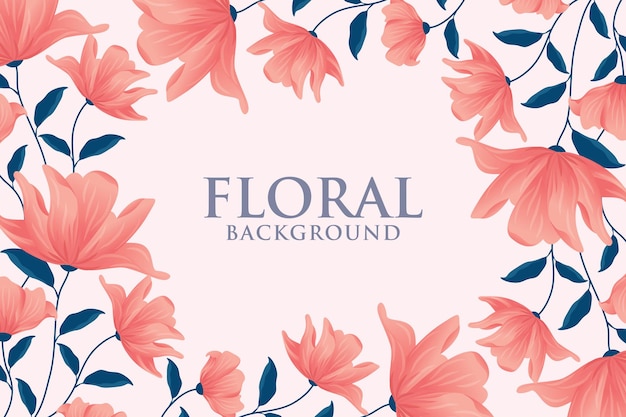 Floral background with empty space