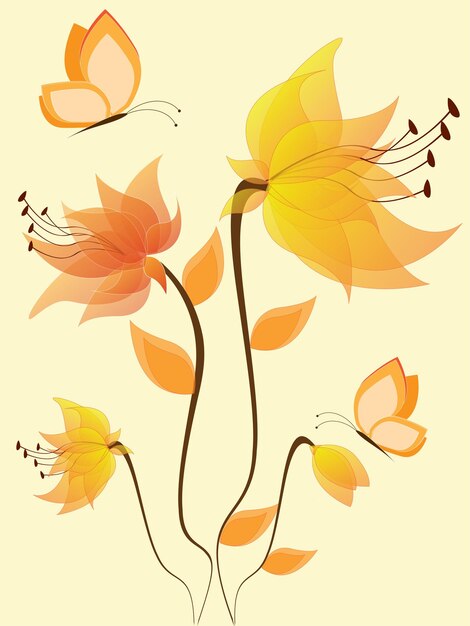 Floral background with flowers