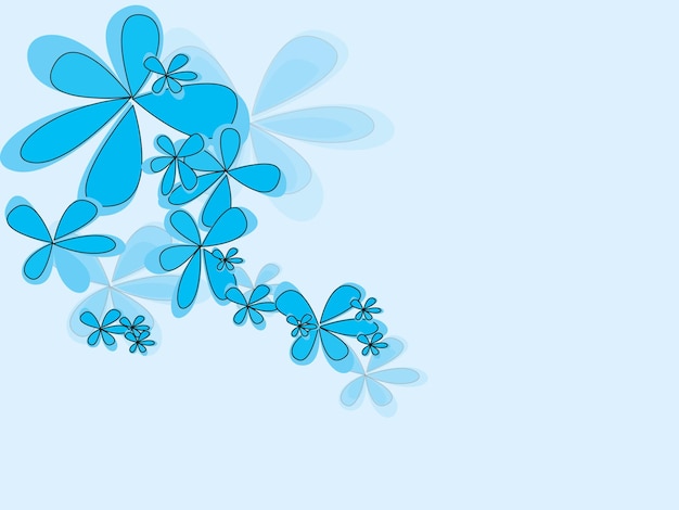 Vector floral background with flowers