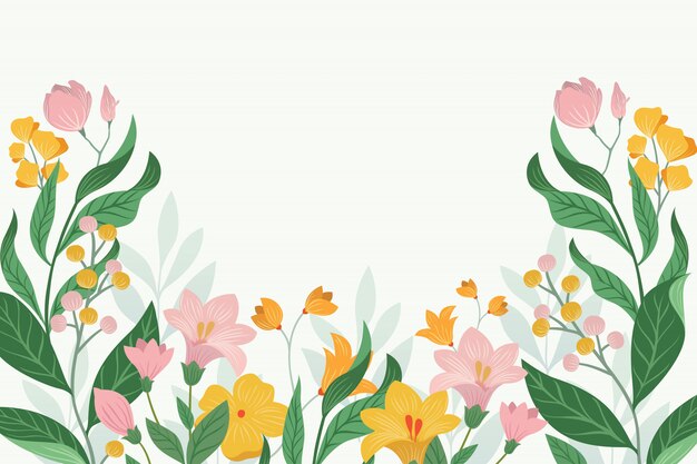 Vector floral background with pastel color