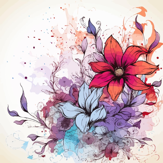 Vector floral background