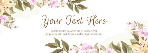 Floral Banner Template Design