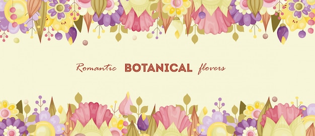 Floral banner with place for text.