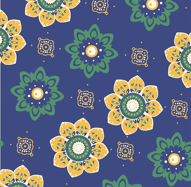 floral batik traditional pattern