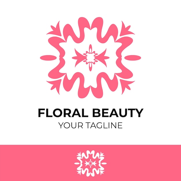 Vector floral beauty logo concept vector