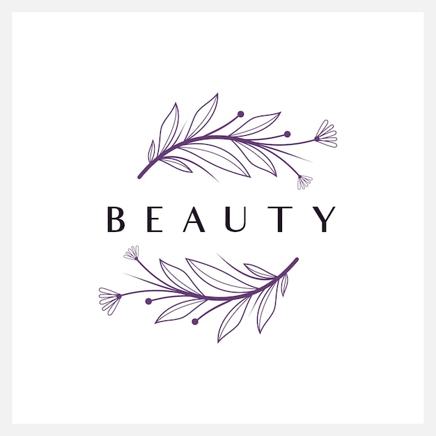 플로럴 BEAUTY 로고 디자인