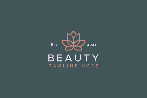 Минималистский логотип цветочной красоты и спа