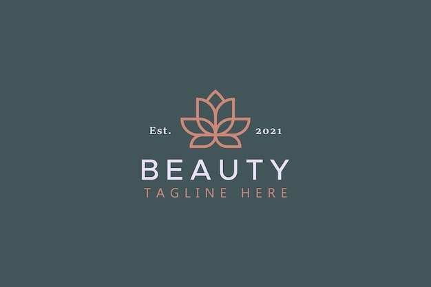 Floral beauty and spa minimalist logo