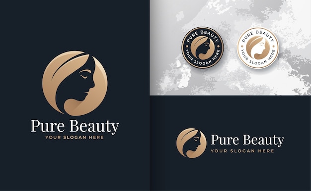 Floral beauty women logo design