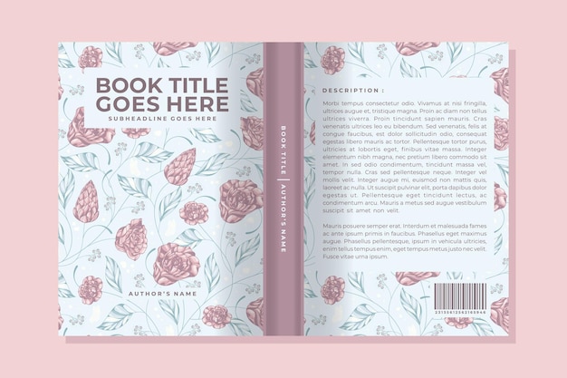 Vector floral book cover vector 3