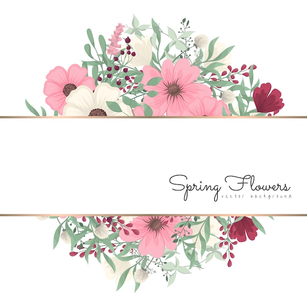 Floral border background - pink flower border