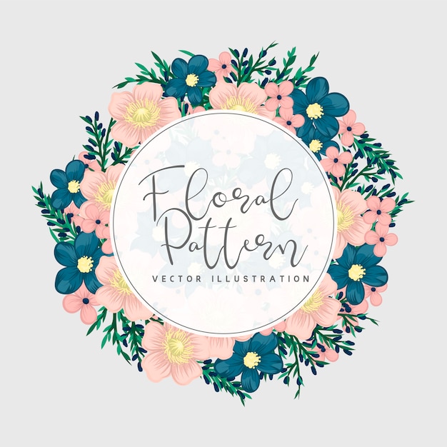 Vector floral border background