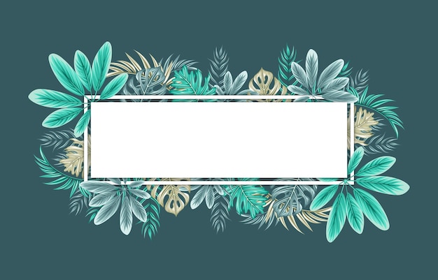 Vector floral border background