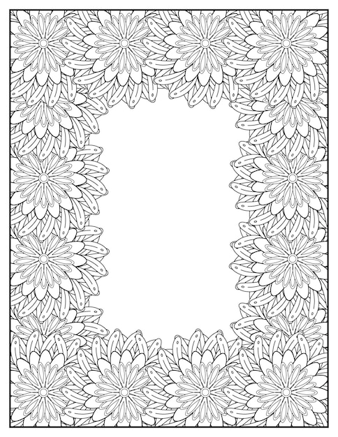 Floral border, border design frame, flower border design. easy border design, page border design.