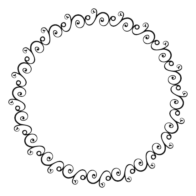 Floral Border Circle 01 04A