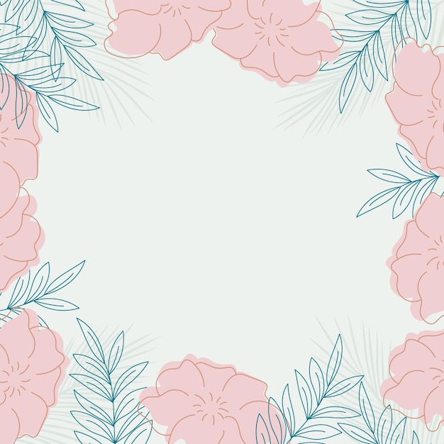 Floral border frame