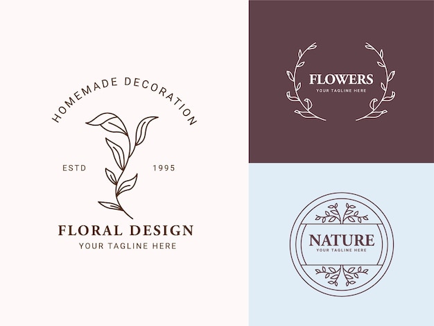 floral and botanical logo collectio