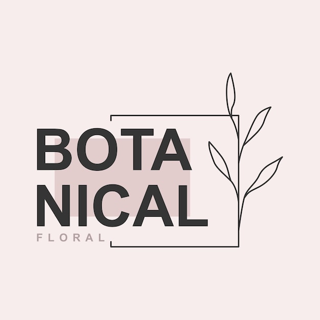 Floral botanical logo in minimal style