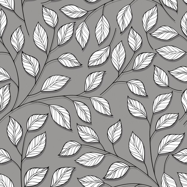 Vector floral botanical pattern seamless pattern