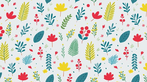 Vector floral botanical pattern