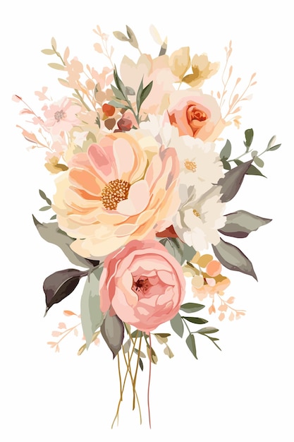 Floral bouquet arrangement watercolor