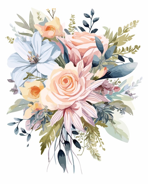 Floral bouquet arrangement watercolor