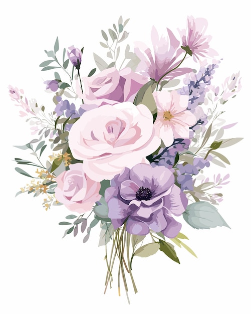 Floral bouquet arrangement watercolor