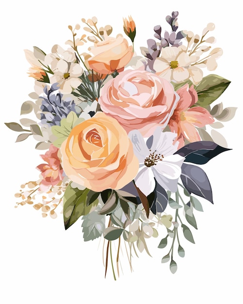 Floral bouquet arrangement watercolor