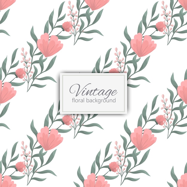 Floral bouquet pattern with flowers and leaves