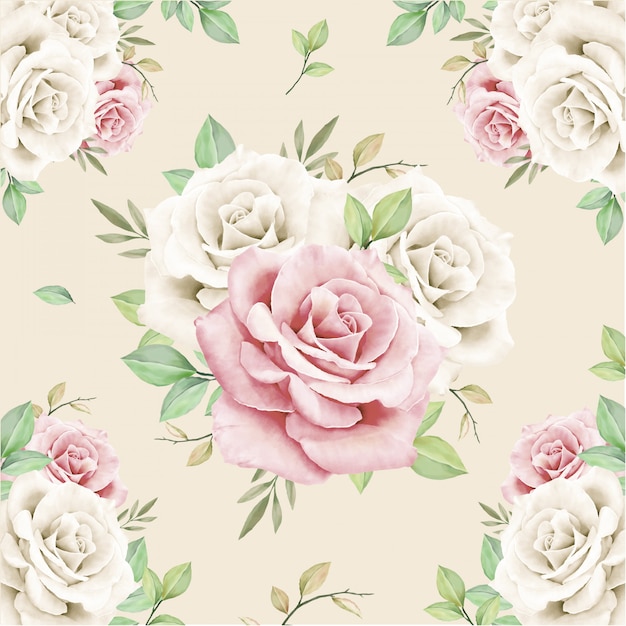 Floral bouquet seamless pattern