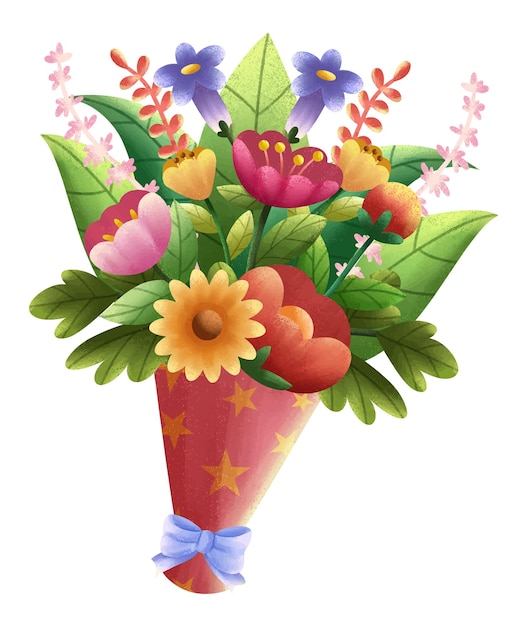 Vector floral bouquets spring illustration