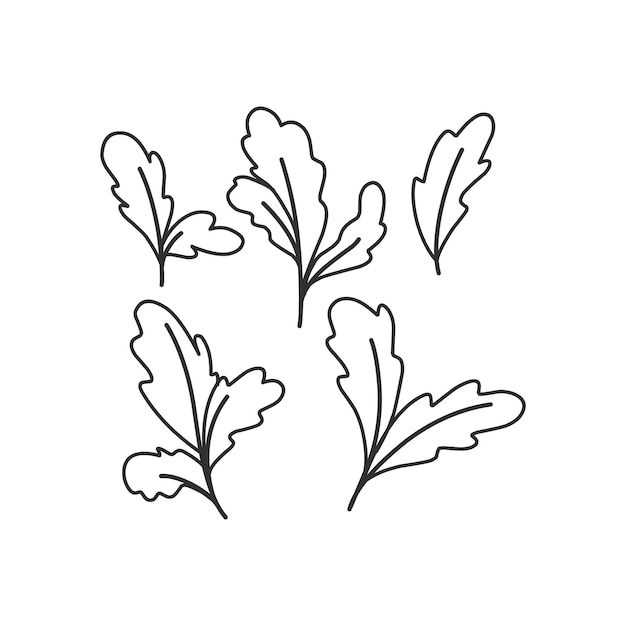 Premium Vector | Floral branch and minimalist leaves for logo or tattoo