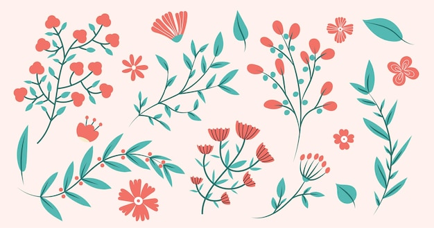 Floral branches collection