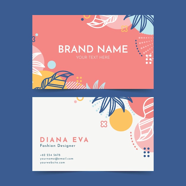 Floral business card pack