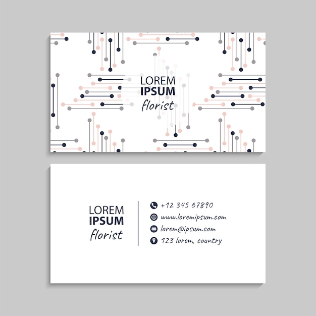 Floral Business Card Set.