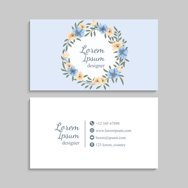 Floral Business Card Set.