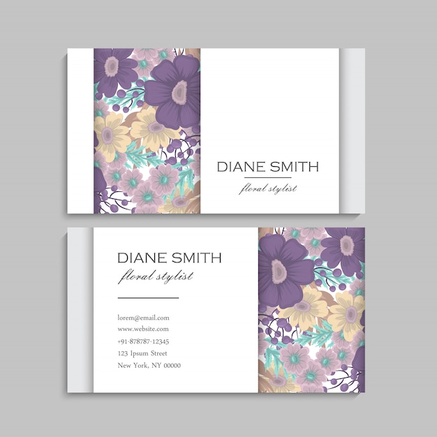 Floral business card