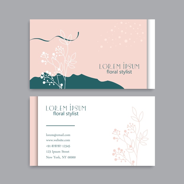 floral business card