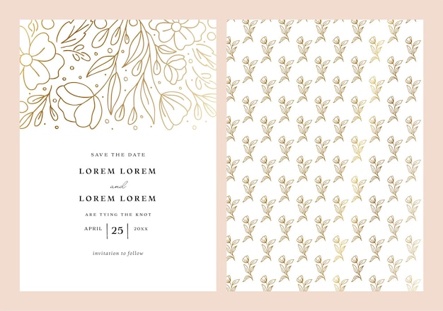 Vector floral business identity stationery collection with letterhead thank card and business card