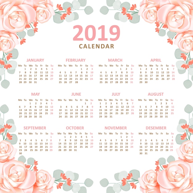 Floral calendar 2019