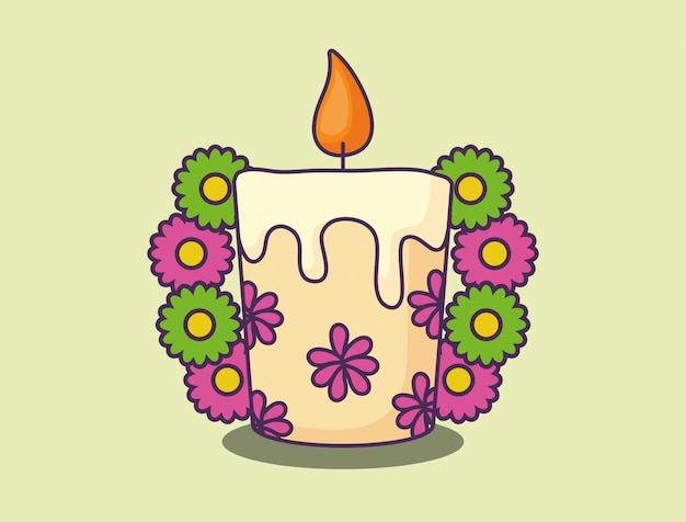 Floral candle 