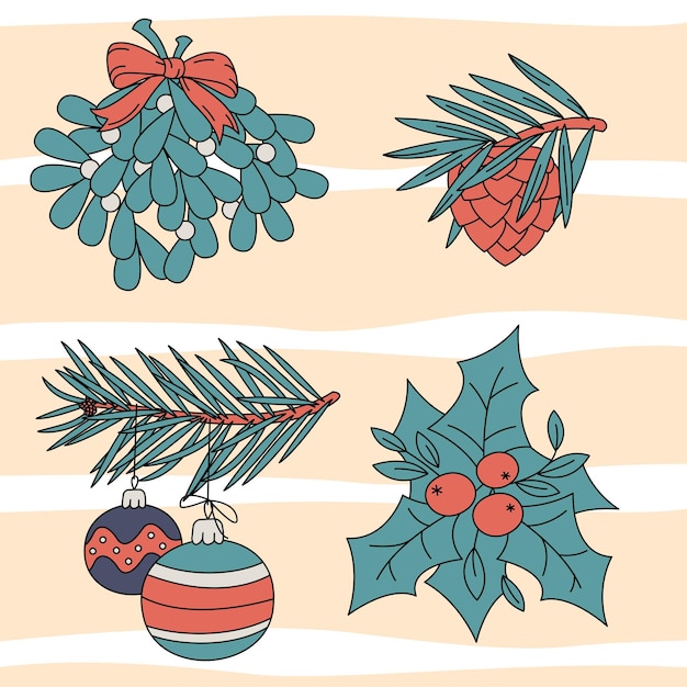 Floral christmas decorations